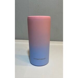 HydraGear 12oz Slim Can Cooler Insulated Stainless Steel Pink Blue Ombre
